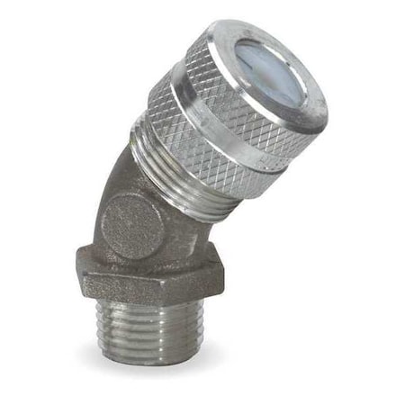 Cord Connector, 1/2 in., 45, White MPN:VHC1022