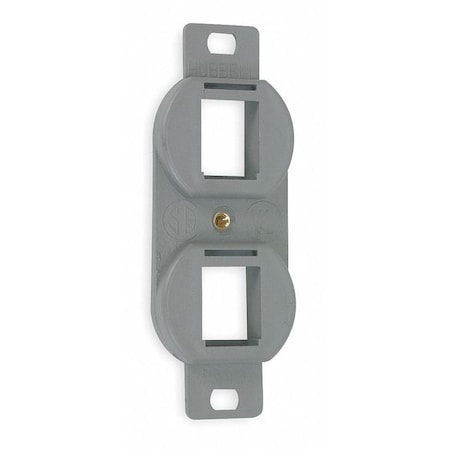 Hubbell 2 Socket Duplex 106 Outlet Faceplate - 2 x Socket(s) - Gray MPN:BR106G