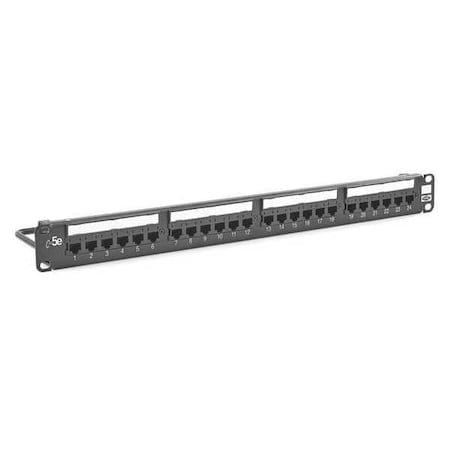Patch Panel, 1.72in.H, 5e Category, Steel MPN:HP5E24E