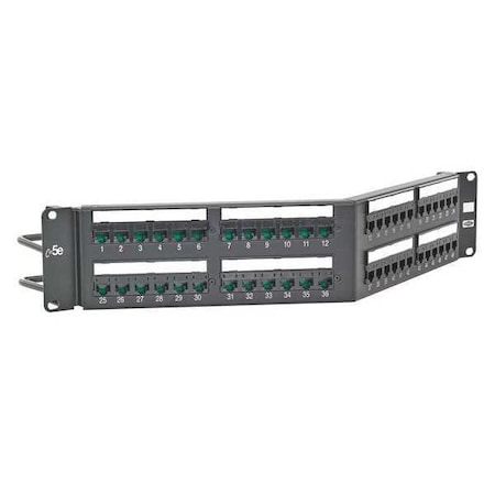 Patch Panel, 48 Ports, 3.46 in. H MPN:HP5E48A