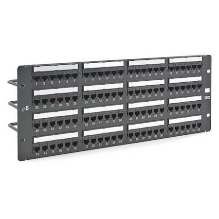 Patch Panel, 6.97in.H, 6 Category, Steel MPN:HP696