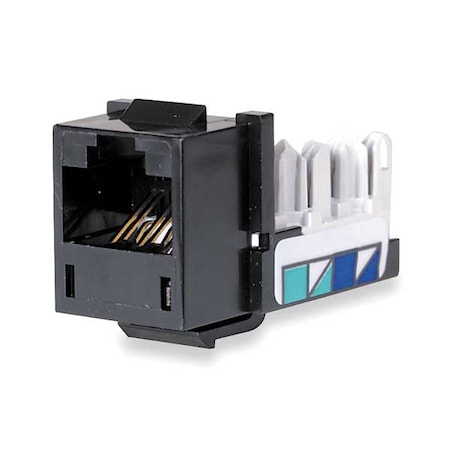 Hubbell XJ5e Network Connector - 1 x RJ-45 Network Female - Black MPN:HXJ5EBK