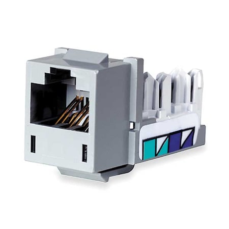 Hubbell Xcelerator Cat.5e Network Connector - 1 Pack - 1 x RJ-45 Network Female - Gray MPN:HXJ5EGY