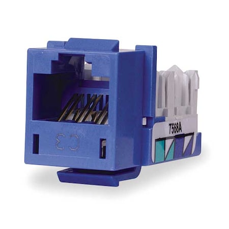 Modular Jack, 0.875 in H, Blue MPN:HXJ6B
