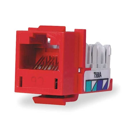 Jack, Red, Cat6, Rj45 MPN:HXJ6R