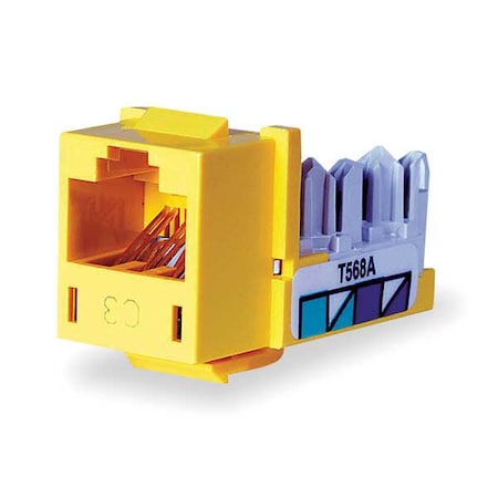 Jack, Yellow, Cat6, Rj45 MPN:HXJ6Y