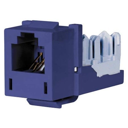 Modular Jack, 0.875 in H, Blue MPN:HXJUB