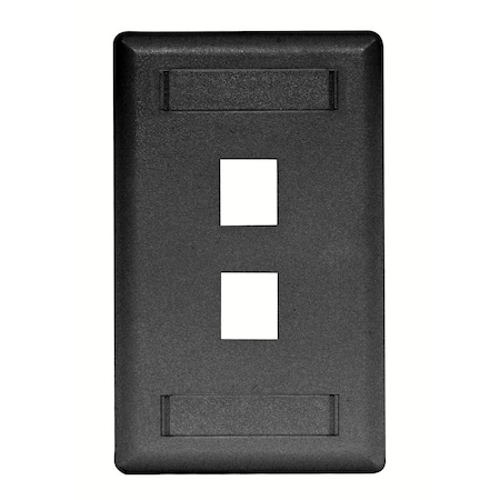 Plate, Wall, Flush, 1-G, 2Port, Bk MPN:IFP12BK