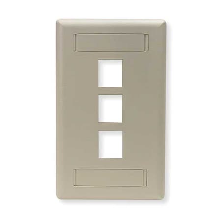 Bryant Faceplate - 3 x Total Number of Socket(s) - 1-gang - White - High Impact Thermoplastic, Plastic MPN:IFP13W