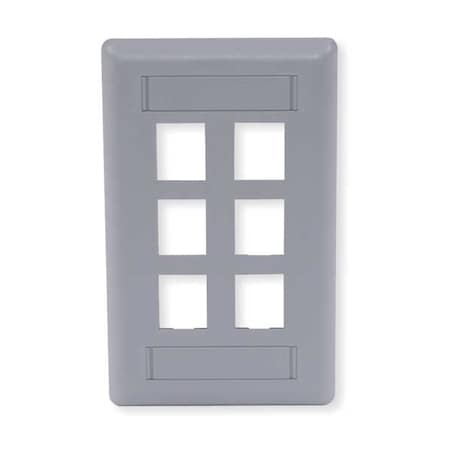 Wall Plate, 6 Port MPN:IFP16GY