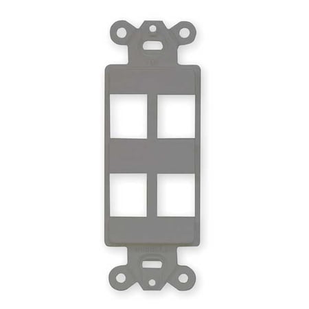 Outlet Frame, 4 Port, ISF Decorator Outlet MPN:ISF4GY