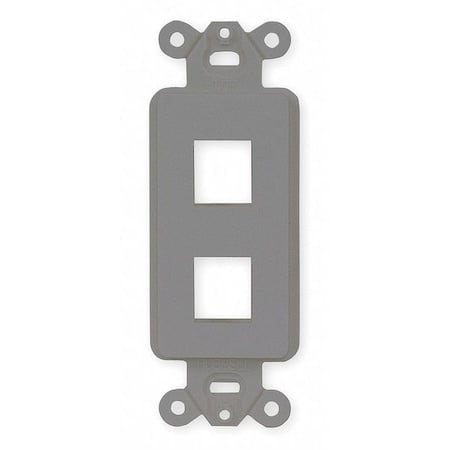 Outlet Frame, 2 Port, Flush Mount, Gray MPN:NS612GY