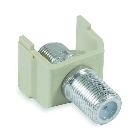 Hubbell SFFEX Video Adapter - 1 x F Connector Video Female - 1 x F Connector Video Female - Nickel Connector - Electric Ivory MPN:SFFEX