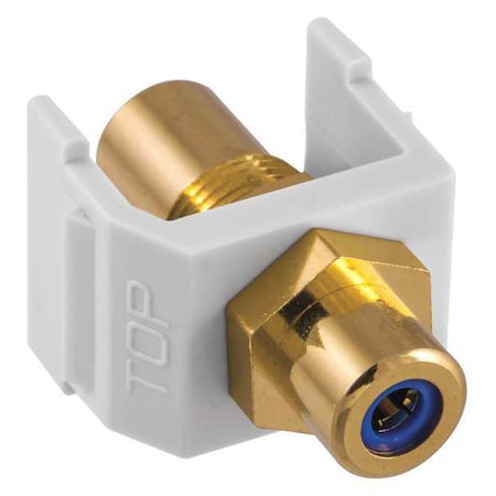 Snap Fit Connector, Blue/White, RCA/RCA MPN:SFRCBFFW