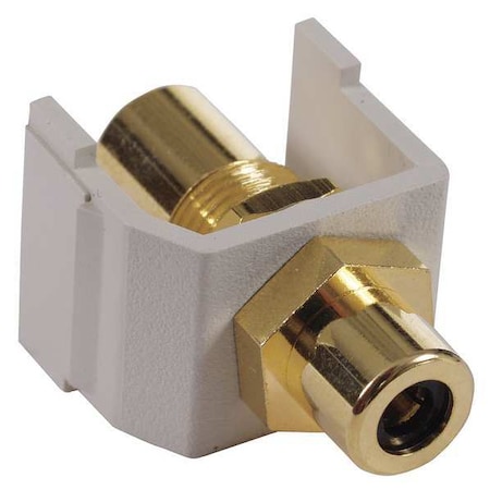 Connector, RCA, Duplex, White MPN:SFRCBKFF