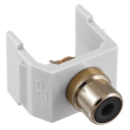 Connector, RCA, Duplex, White MPN:SFRCBKW