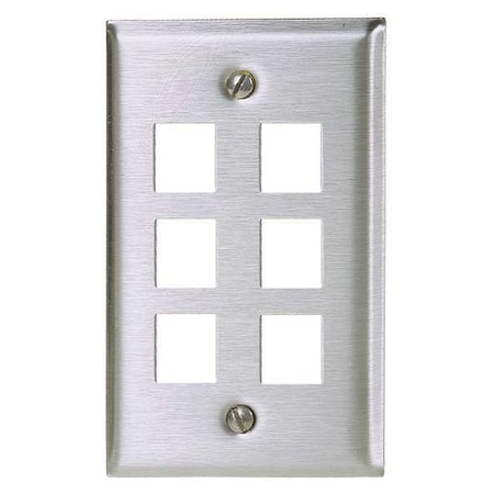 Plate, 6 Ports, Gray, Wall MPN:SSF16