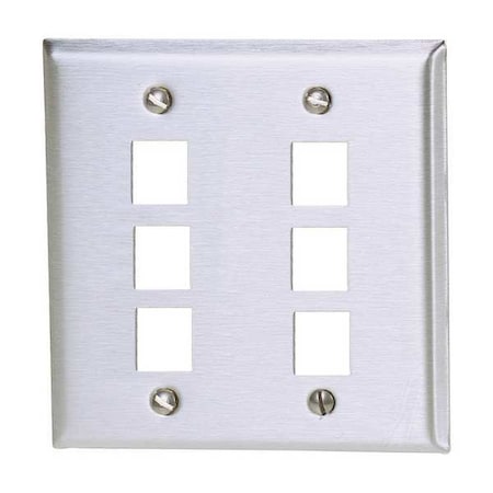 Wall Plate, 6 Port MPN:SSF206