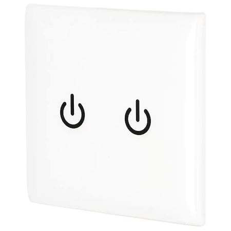 Touch Switch Face Plate, Number of Gangs: 2 Plastic, White MPN:WSS2PW