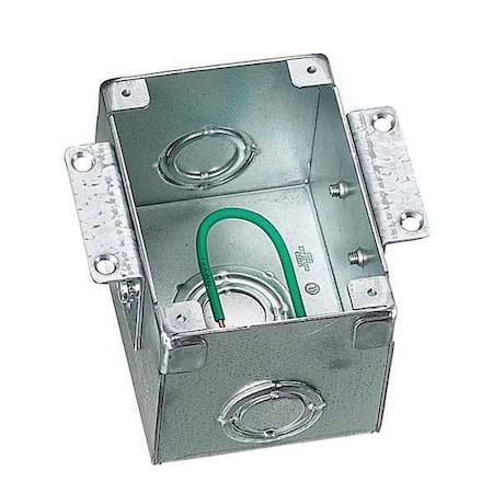 Electrical Box, 42 cu in, Floor Box Type, 1 Gang, Steel, Rectangular Shape MPN:B2481