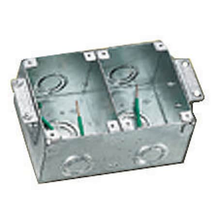 Electrical Box, 42.5 cu in, Floor Box Type, 2 Gangs, Steel, Rectangular Shape MPN:B2482