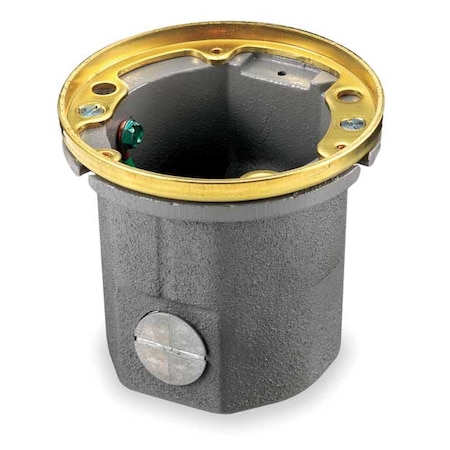 Electrical Box, 18.5 cu in, Floor Box Type, 1 Gang, Brass, Round Shape MPN:B2588275
