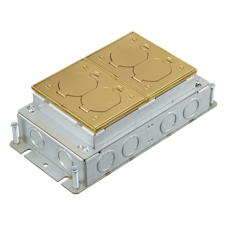Electrical Box, 35 cu in, Floor Box Type, 2 Gangs, Steel, Rectangular Shape MPN:FB2422