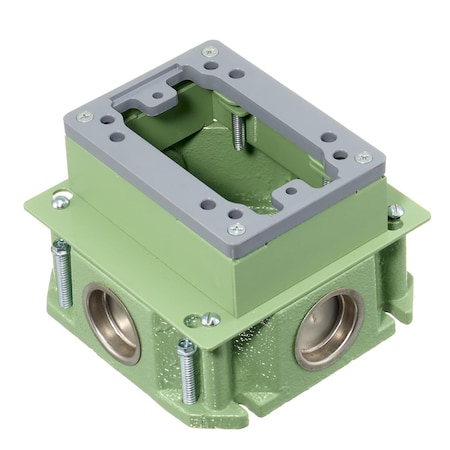 Electrical Box, 33 cu in, Floor Box Type, 1 Gang, Cast Iron, Rectangular Shape MPN:FB4133