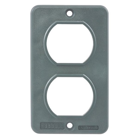 Box Cover, Outlet Box Type, 1 Gang, Thermoplastic Elastomer, Duplex Receptacle Cover Type MPN:HBL3051