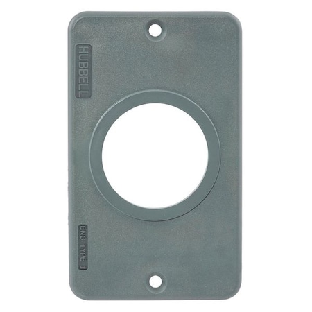 Box Cover, Outlet Box Type, 1 Gang, Thermoplastic Elastomer MPN:HBL3052