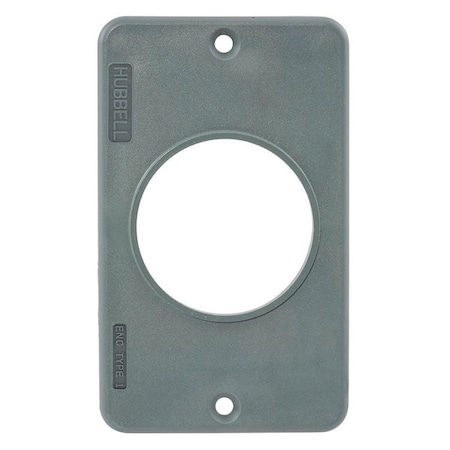 Box Cover, Outlet Box Type, 1 Gang, Thermoplastic Elastomer MPN:HBL3055