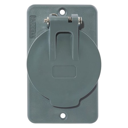 1 Gang -Gang Vertical Weatherproof Cover, 2-13/64 in W, 3-51/64 in H MPN:HBL3057