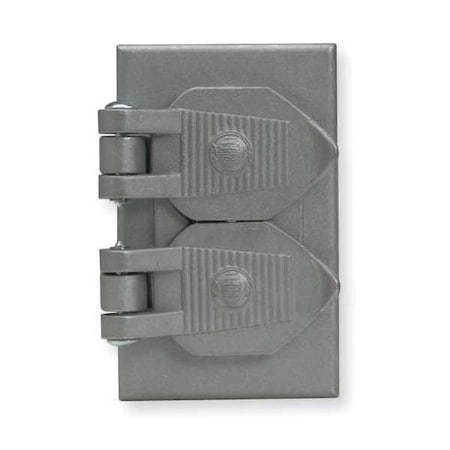 1 -Gang Horizontal Weatherproof Cover, Aluminum, Cast MPN:HBL5206WO