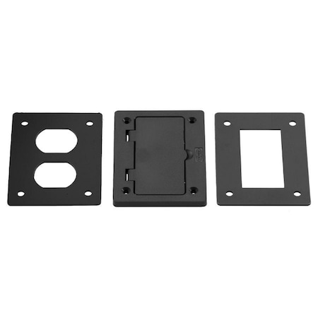 Box Cover, Floor Box Type, 1 Gang, Non-Metallic, Duplex Receptacle Cover Type MPN:PFBR826BLA