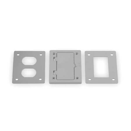 Box Cover, Floor Box Type, 1 Gang, PVC, Duplex Receptacle Cover Type MPN:PFBR826GYA