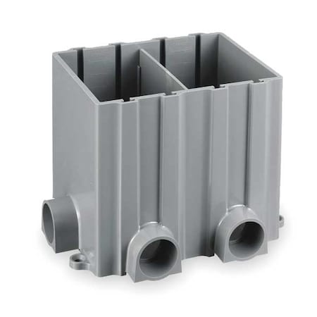 Electrical Box, 85.8 cu in, Rectangular Box Type, 2 Gangs, PVC, Rectangular Shape MPN:PFBRG2