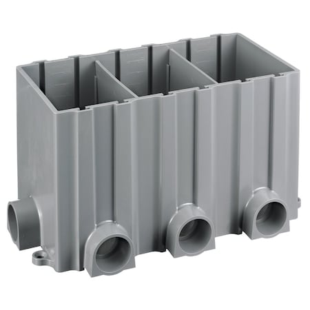 Electrical Box, 14.3 cu in, Floor Box Type, 3 Gangs, PVC, Rectangular Shape MPN:PFBRG3