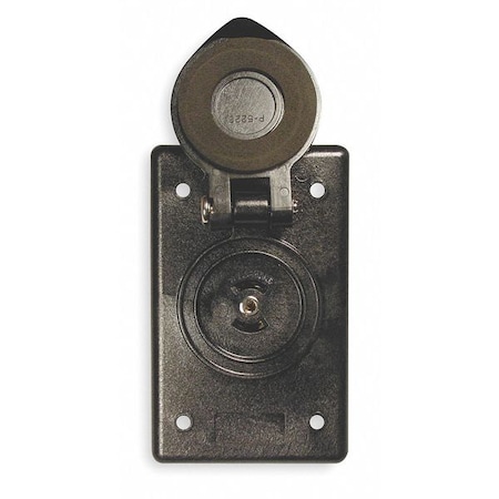Box Cover, Outlet Box Type, 1 Gang, Thermoplastic, Single Receptacle Cover Type MPN:PH6597