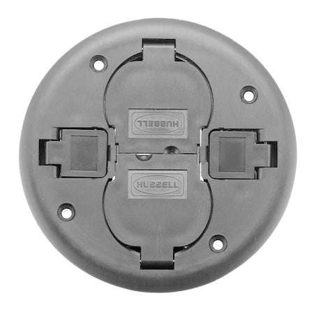 Electrical Box Cover, Round, PVC, Furniture Feed Cover MPN:PT2X2CGY