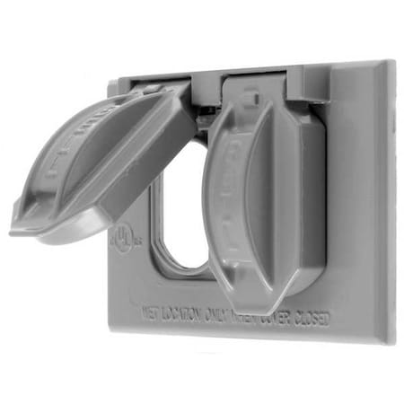 1 -Gang Vertical Weatherproof Cover, 2 3/4 in W, 4 1/2 in H MPN:RW51470