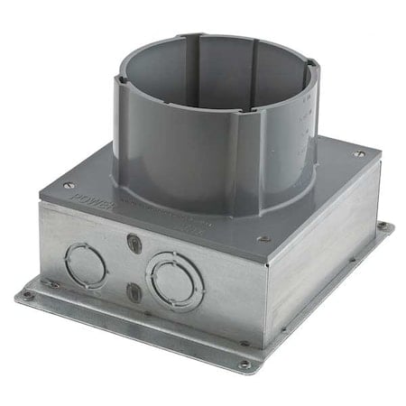 Electrical Box, 175.7 cu in, Floor Box Type, 2 Gangs, PVC, Round Shape MPN:S1SFB