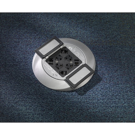 Floor Sub-Plate, Floor Box Type, 4 Gang, Aluminum MPN:S1SP4X4