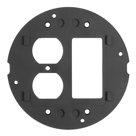 Sub-Plate, Round, Cast Aluminum, Duplex Receptacle Cover MPN:S1SPDUSL