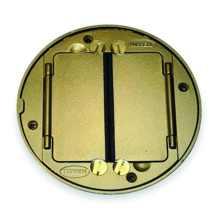 Electrical Box Cover, 2 Gangs, Round, Brass MPN:S1TFCBRS