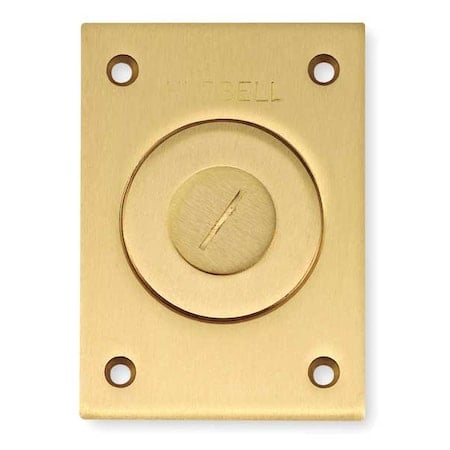 Box Cover, Floor Box Type, 1 Gang, Brass MPN:S2425