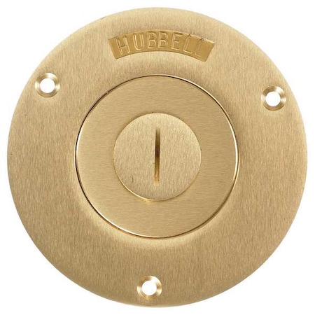 Box Cover, Floor Box Type, 1 Gang, Brass MPN:S2525