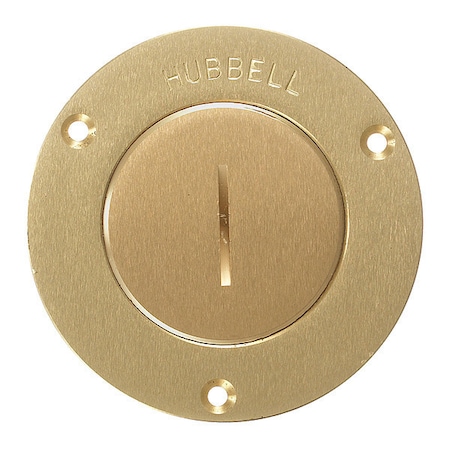 Box Cover, Floor Box Type, 1 Gang, Brass MPN:S3525