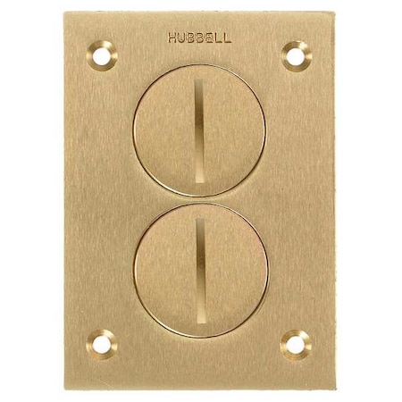 Box Cover, Floor Box Type, 1 Gang, Brass MPN:S3625