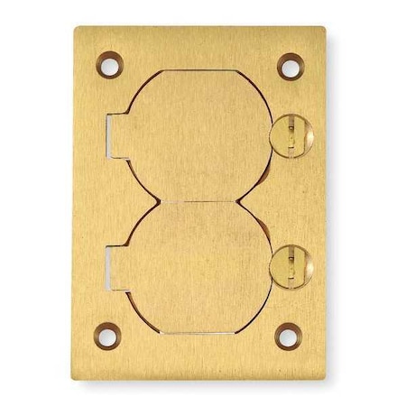 Floor Sub-Plate, Floor Box Type, 1 Gang, Brass, In-Use Cover Type MPN:S3825