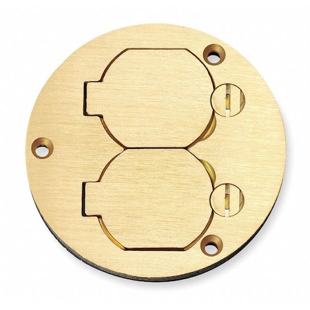 Box Cover, Floor Box Type, 2 Gang, Brass MPN:S3925